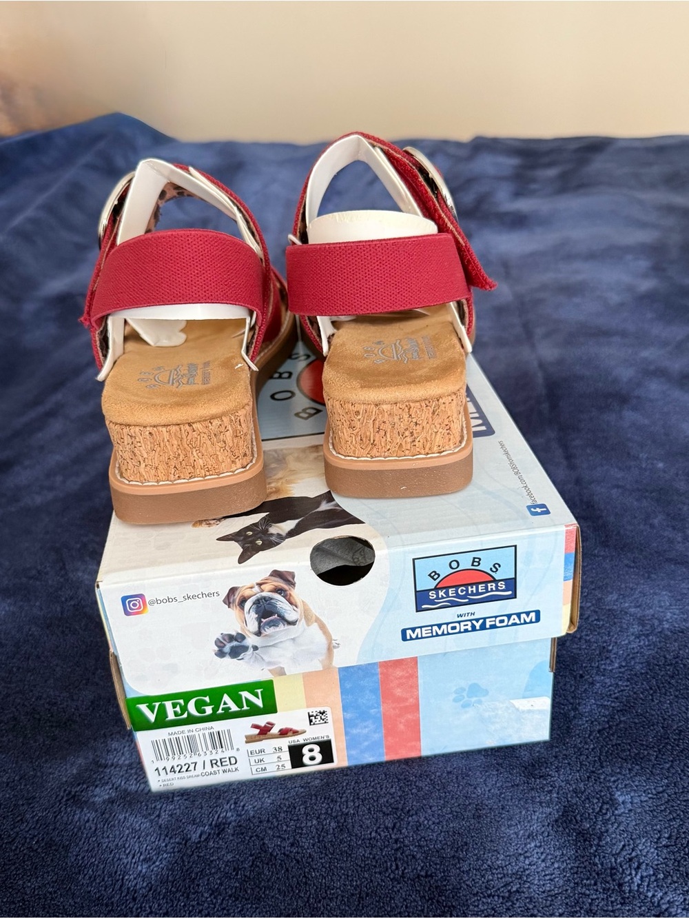 Skechers BOBS Desert Kiss Dream - Coast Walk Red Style #:114227 - Picture 4 of 5